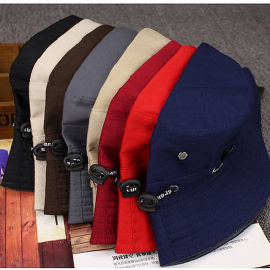 CWAH1519_SOLID COLOR CASUAL REVERSIBLE SUNSCREEN BUCKET HAT