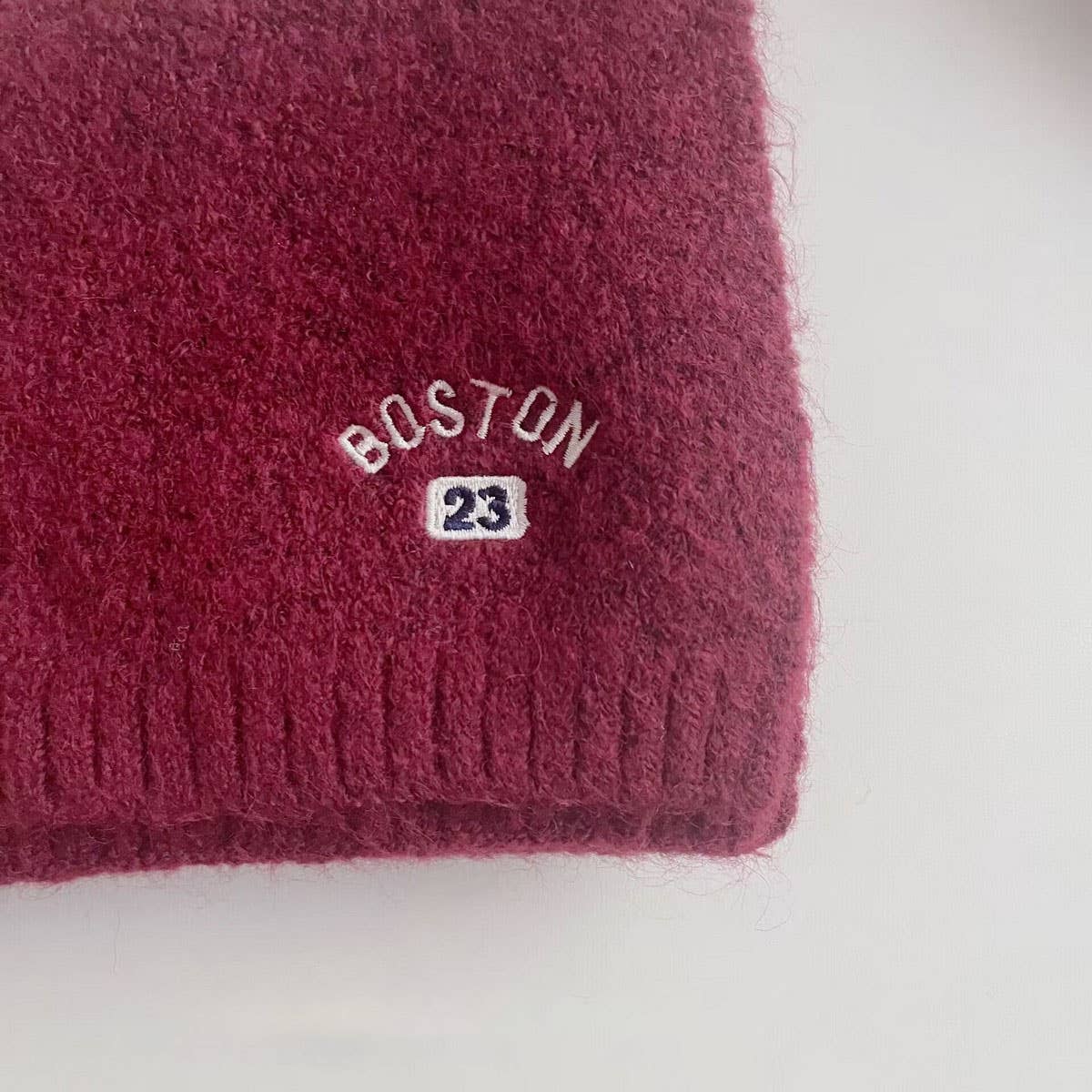 Embroidered Wool Scarf for Kids - Winter Warmth