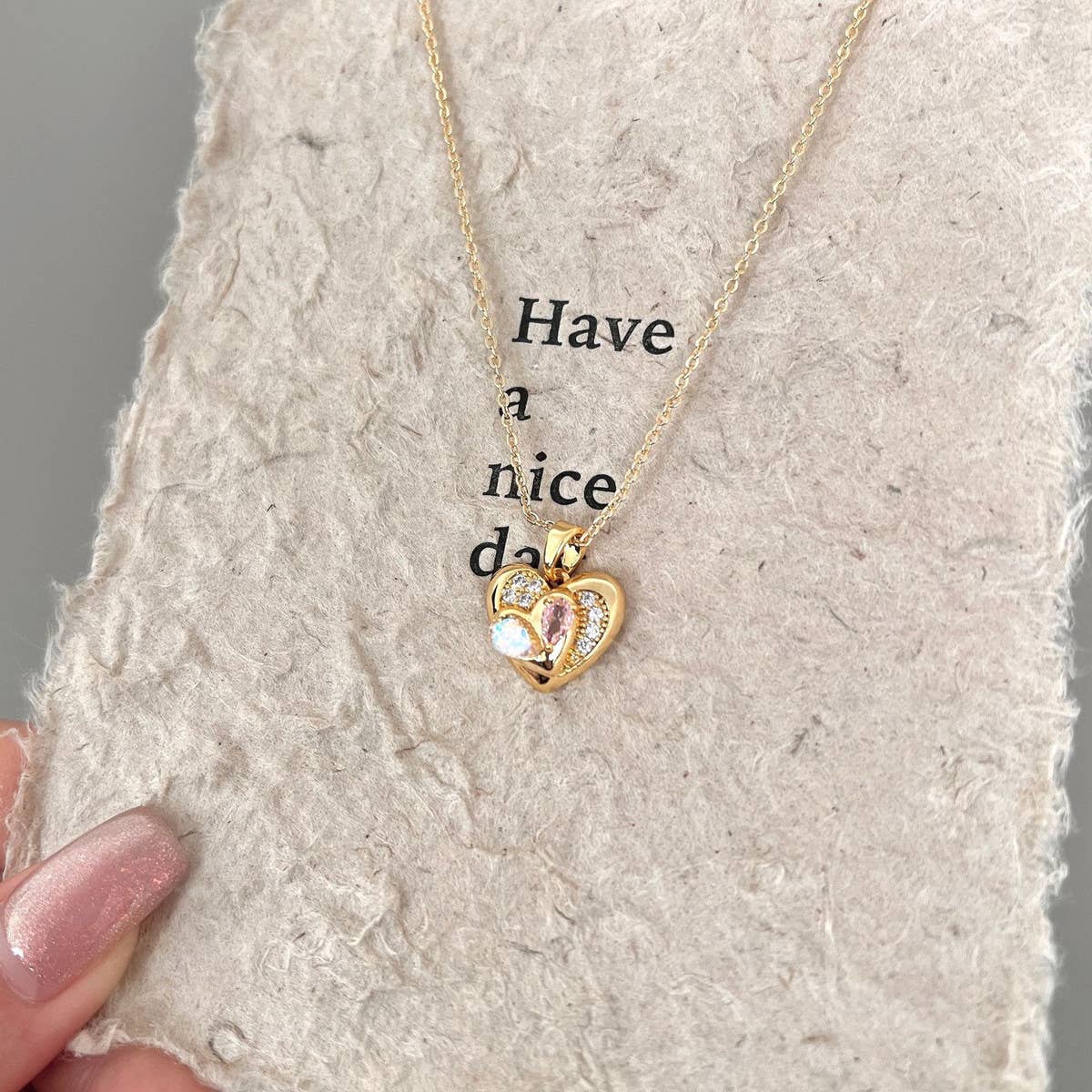 FASHIONABLE MERMAID DOUBLE LOVE NECKLACEP