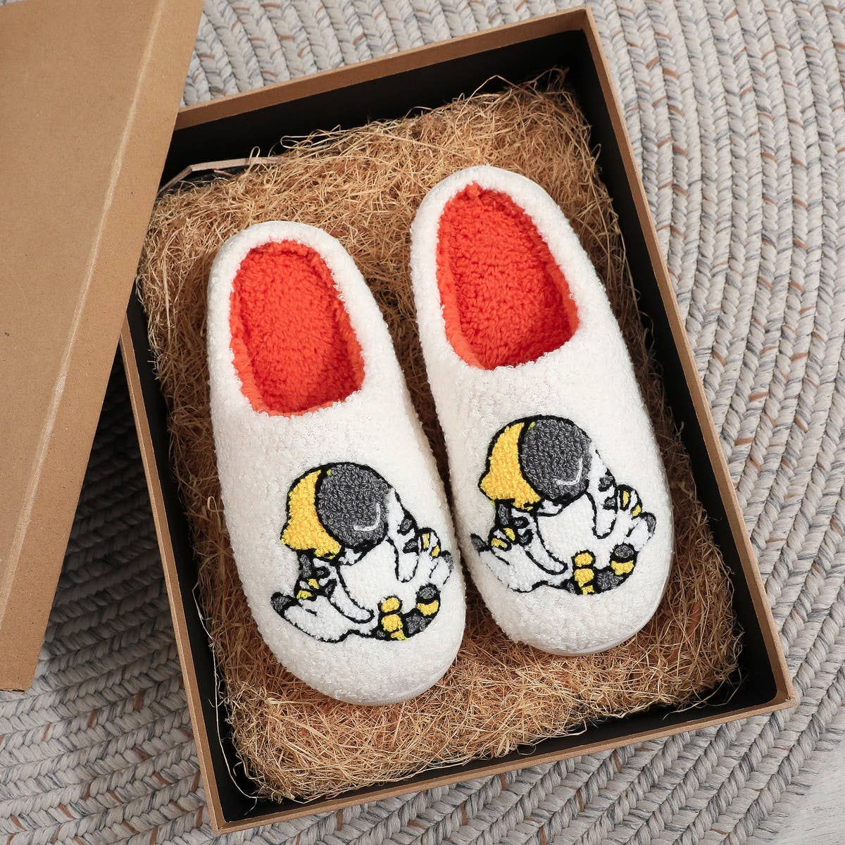 Cute Cat Plush Slippers Winter Warm Indoor_CWSHF00222