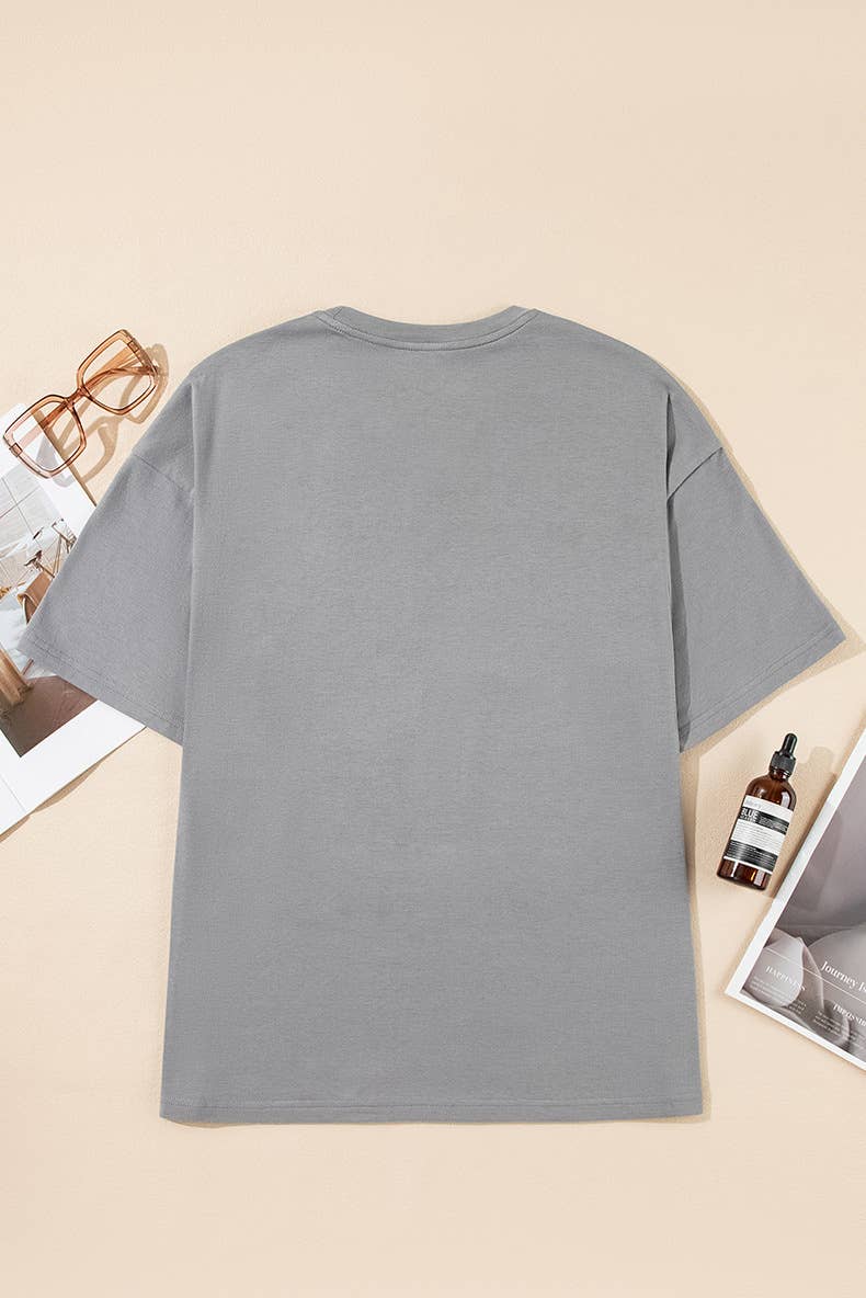 Trend-torn leopard print short-sleeved T-shirt