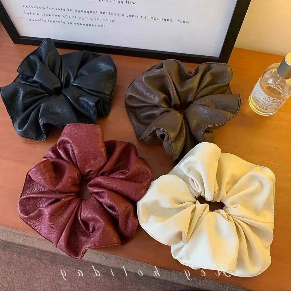 RETRO RED LEATHER HAIR BAND HAIR ACCESSORIES_CWAHA4169