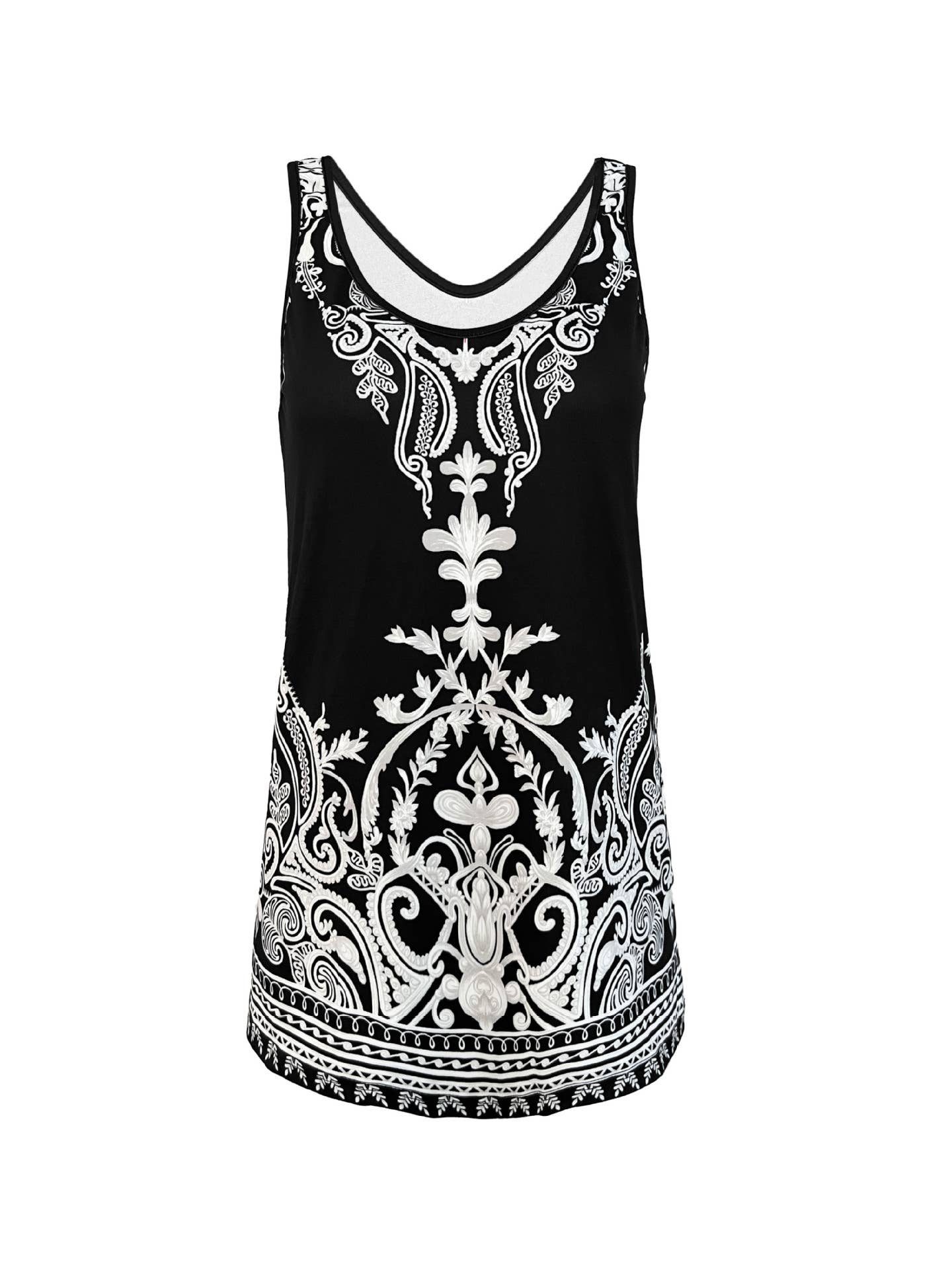 Round-neck printed fashionable and elegant vest