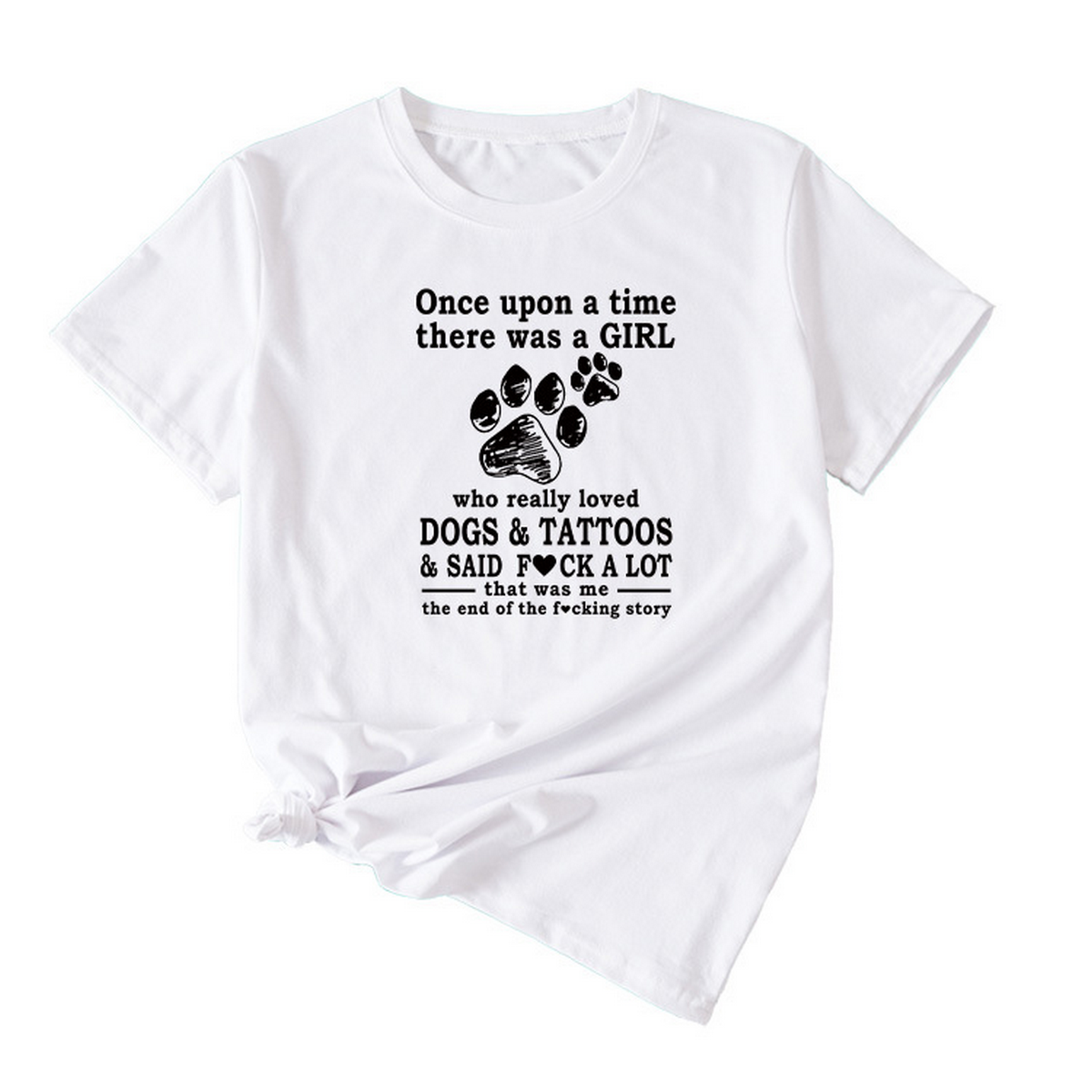 Women's Casual Tee ? Letter Graphic Print