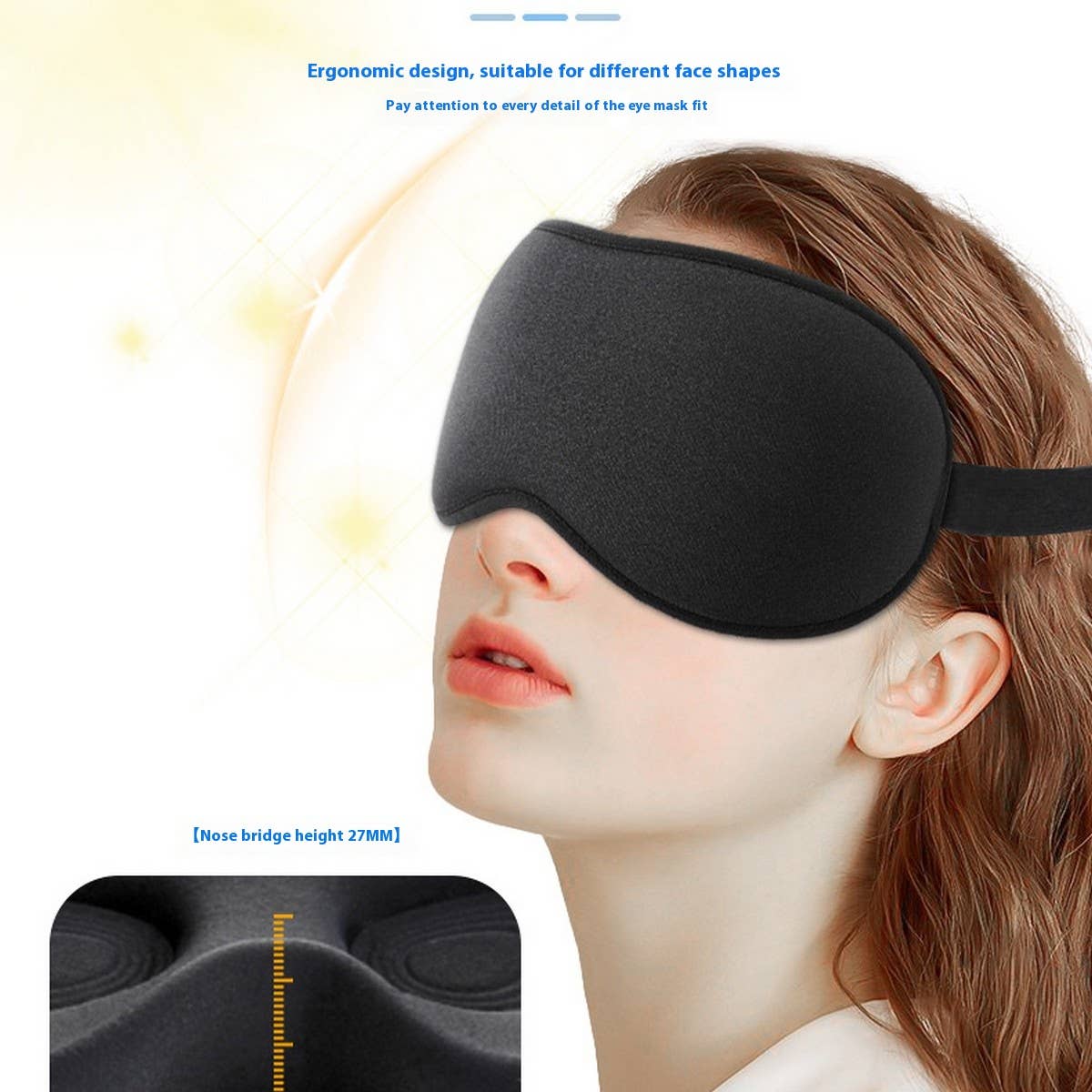3D Soft Sleep Mask, Light-Blocking & Breathable_CWMM8042