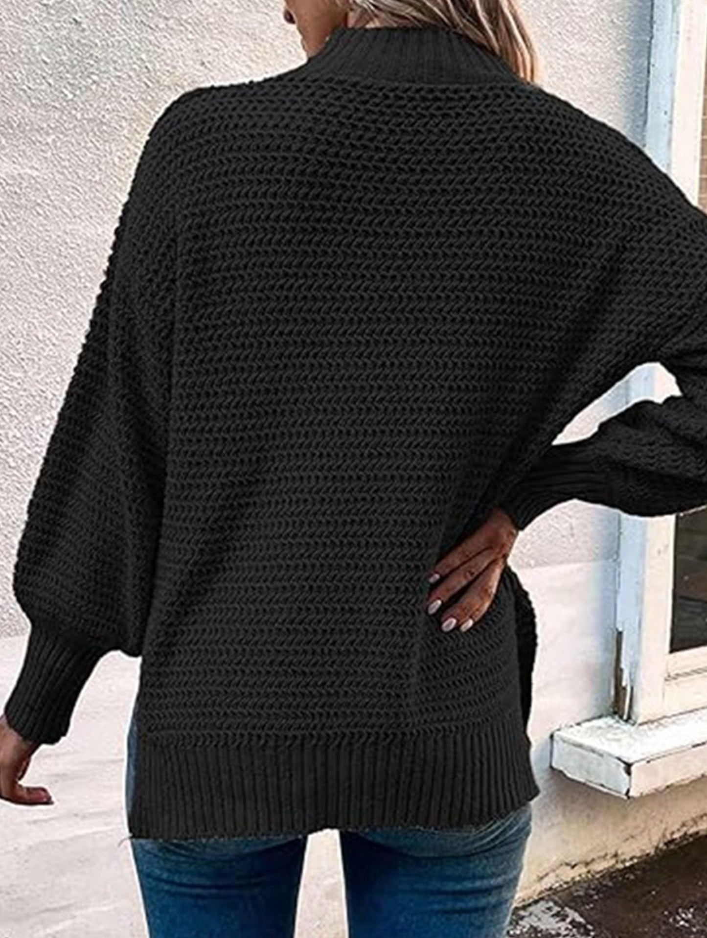 Loose V-neck Knit Sweater