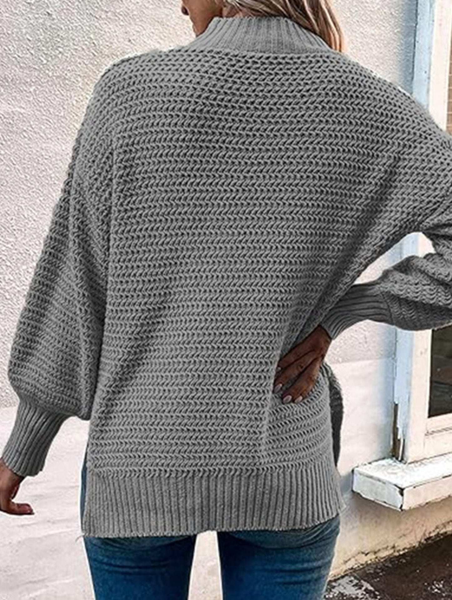 Loose V-neck Knit Sweater