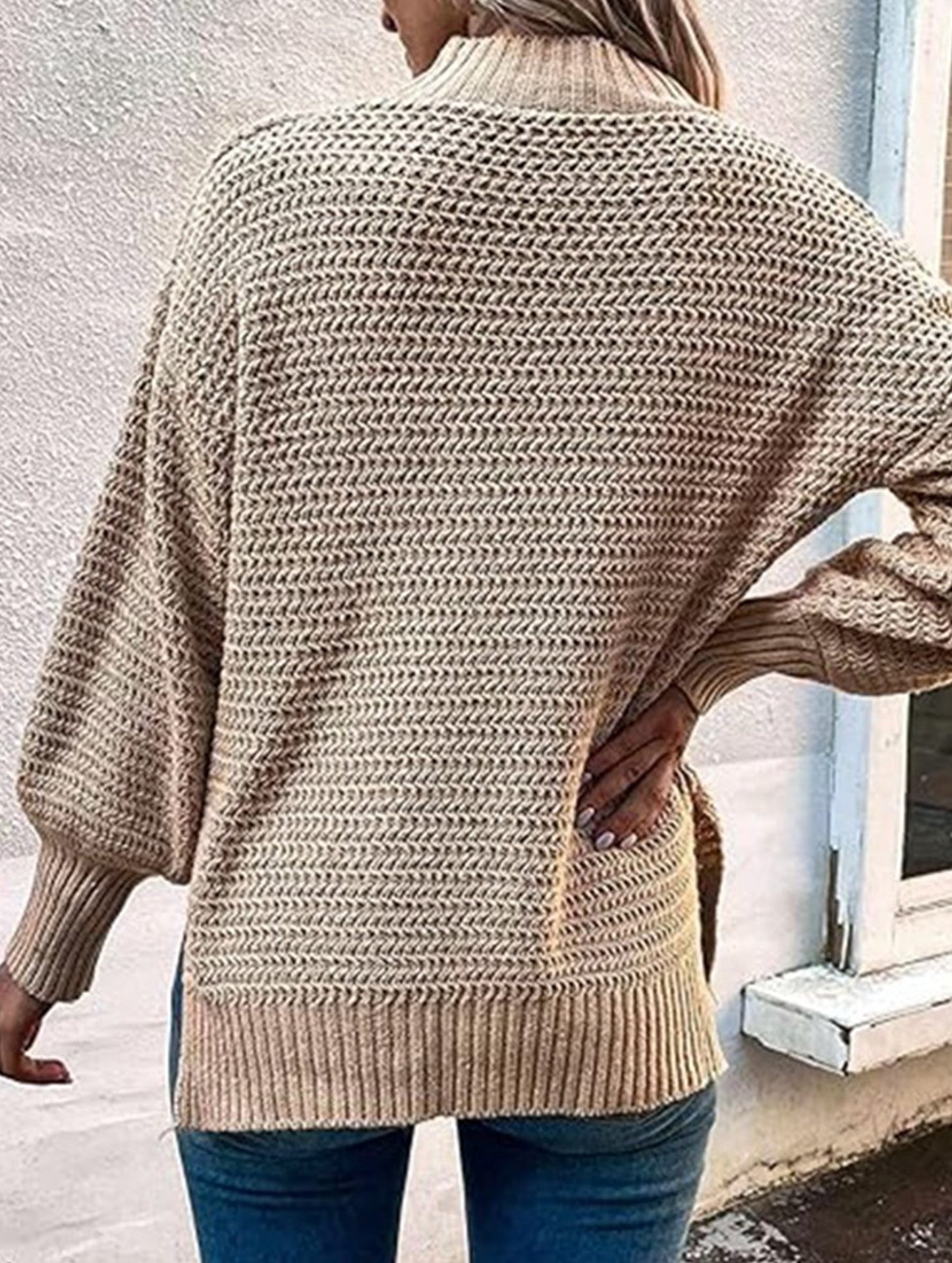 Loose V-neck Knit Sweater
