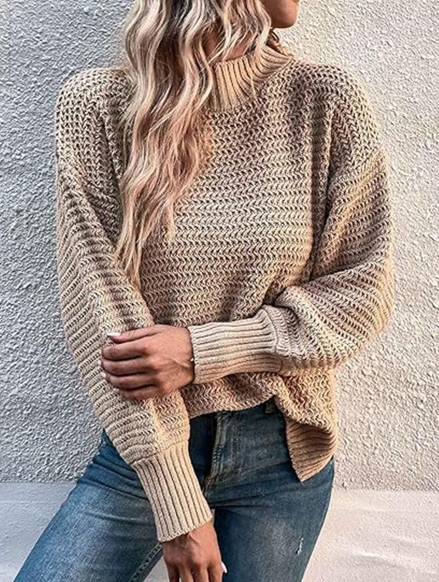 Loose V-neck Knit Sweater