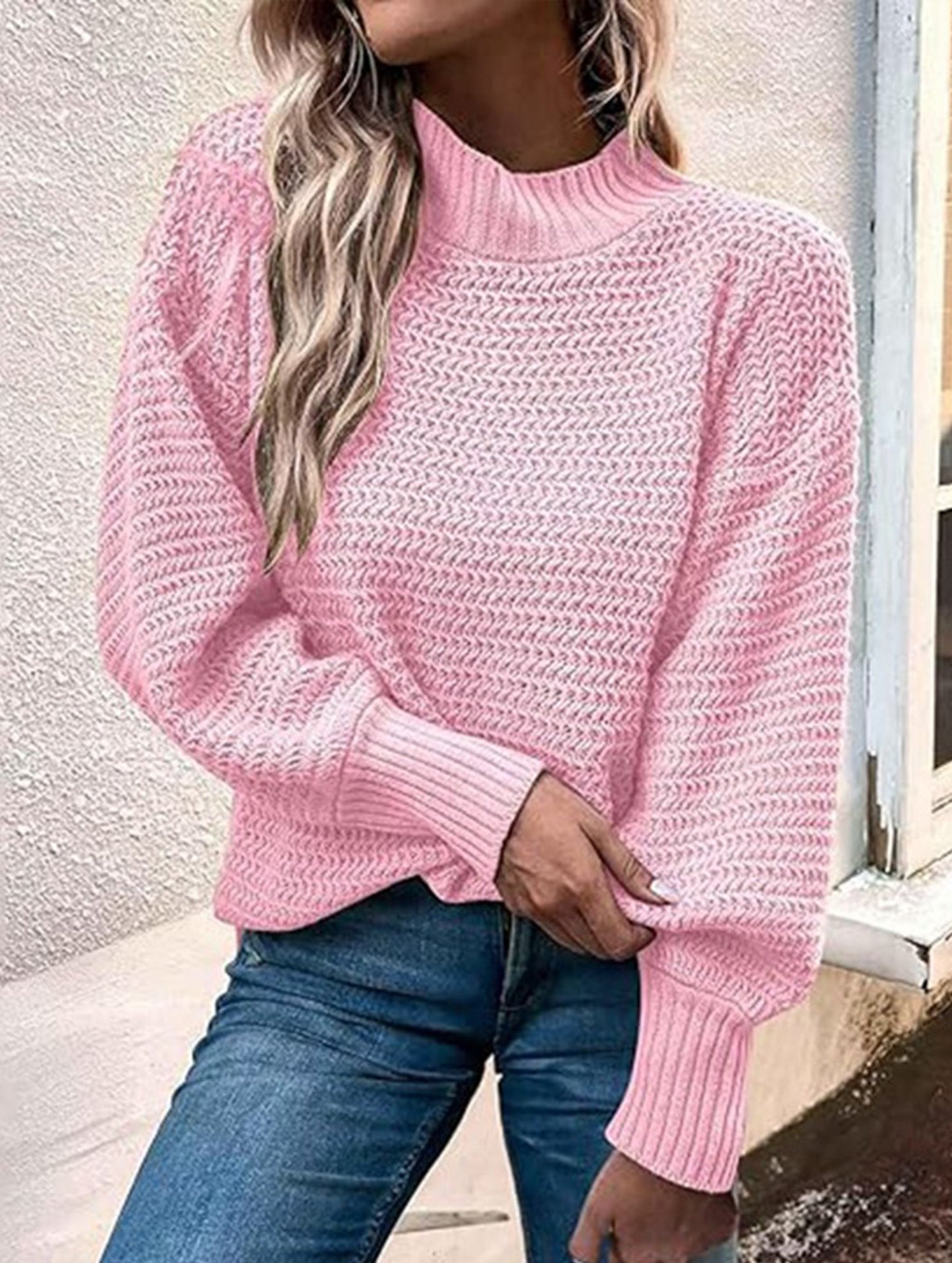 Loose V-neck Knit Sweater