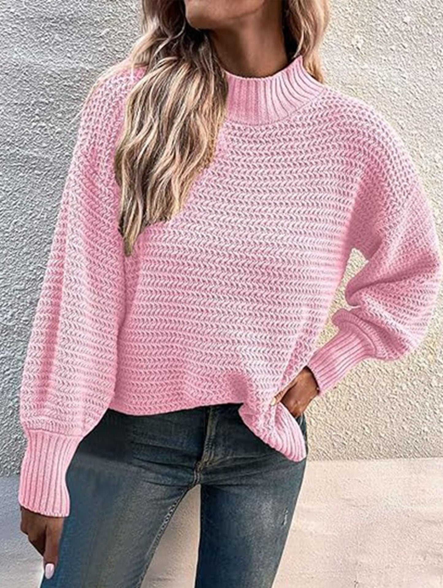 Loose V-neck Knit Sweater