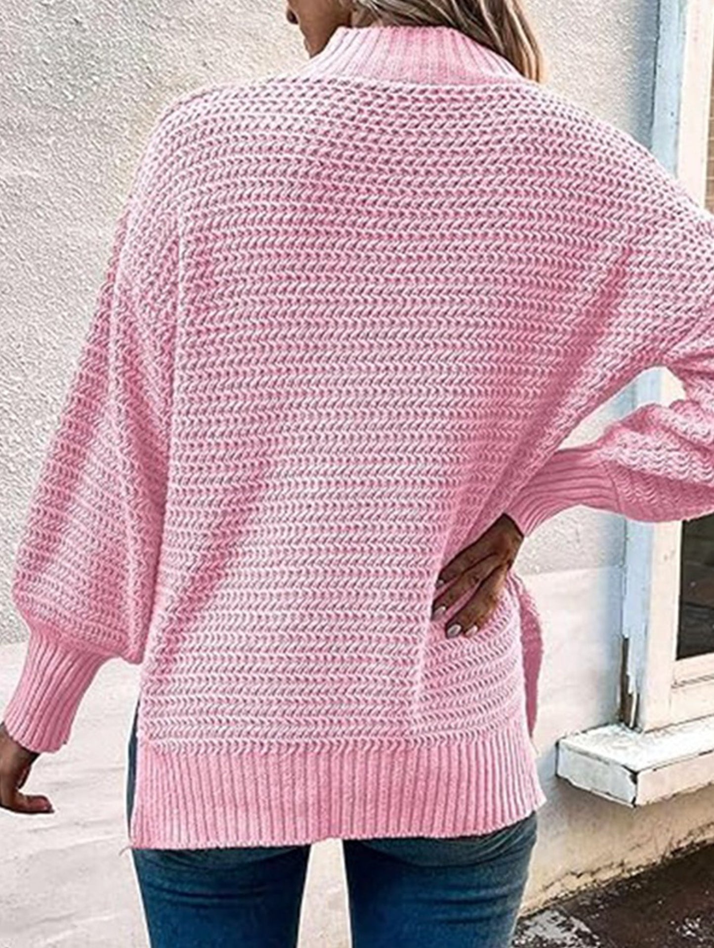 Loose V-neck Knit Sweater