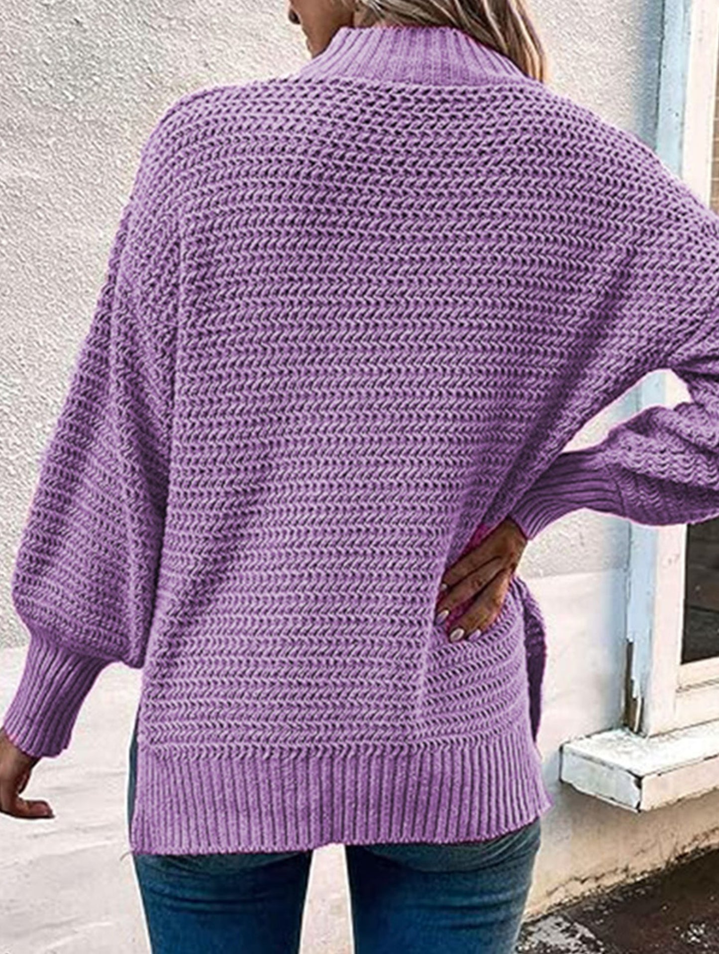 Loose V-neck Knit Sweater