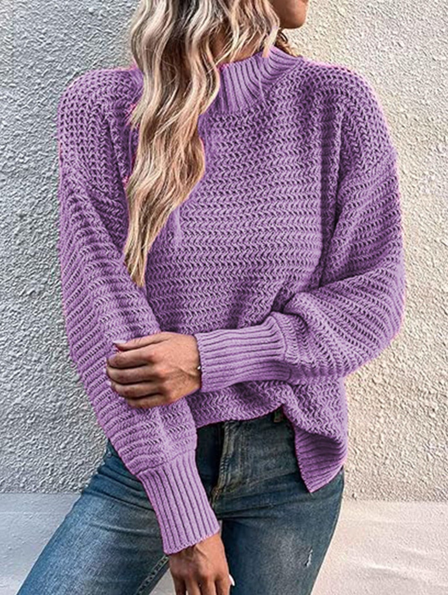 Loose V-neck Knit Sweater
