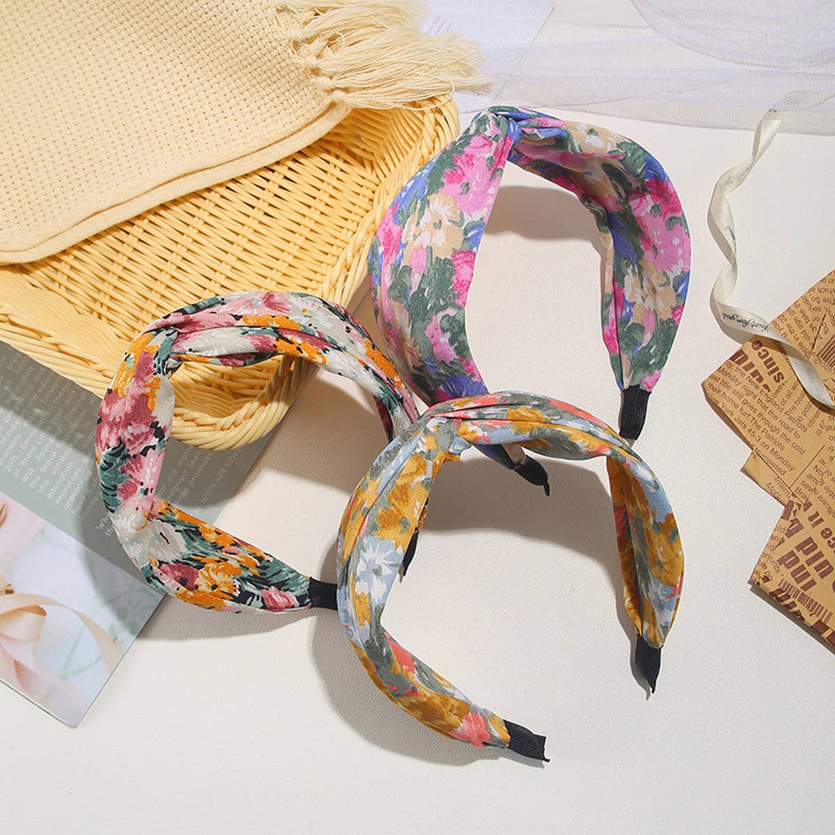 CROSS HEADBAND WIDE BRIM FABRIC HEADBAND_CWAHA1706