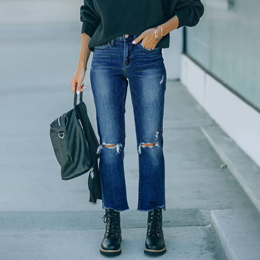 SLIM-FIT, SPLIT AND RIPPED JEANS