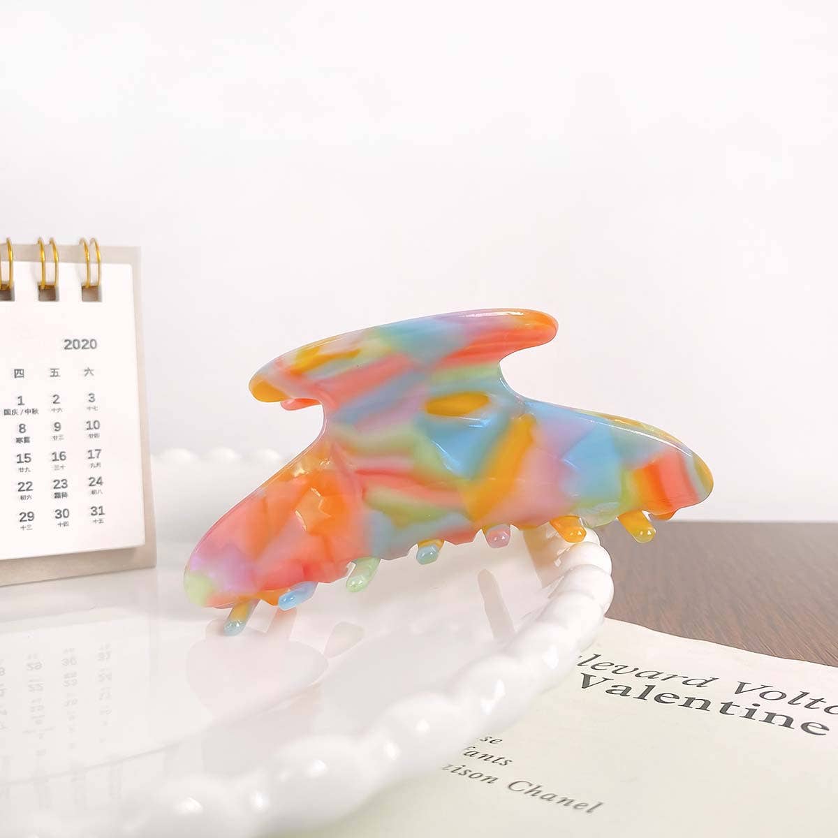 Colored dopamine acetate plate gripper hair clips