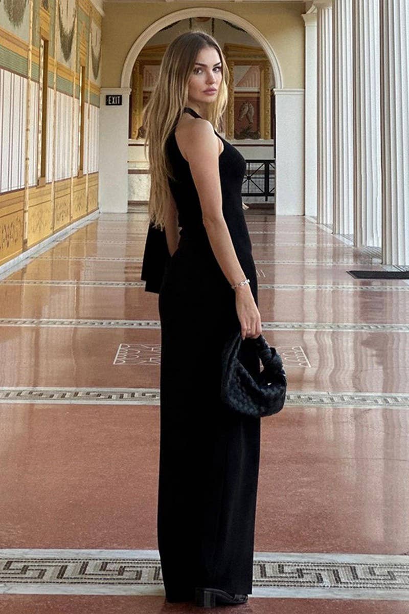 CWDMD4273_SOLID COLOR OFF-SHOULDER SLEEVELESS HIP DRESS