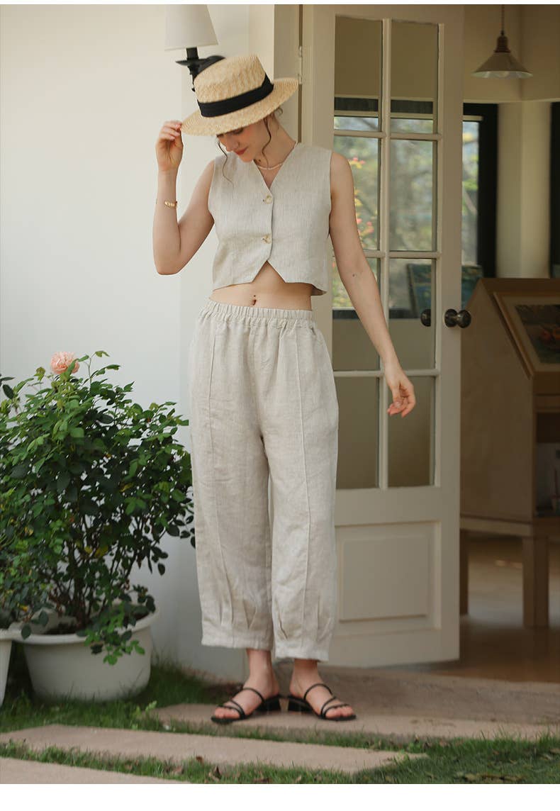 Vintage Harem pants with linen pockets