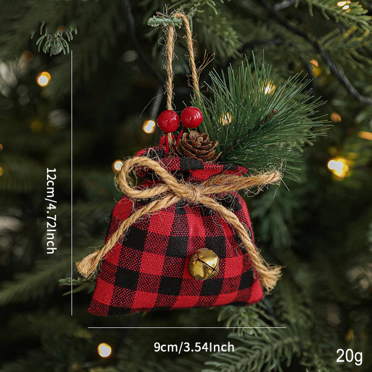 Christmas Lucky Bag Burlap Tree Hanging Decor