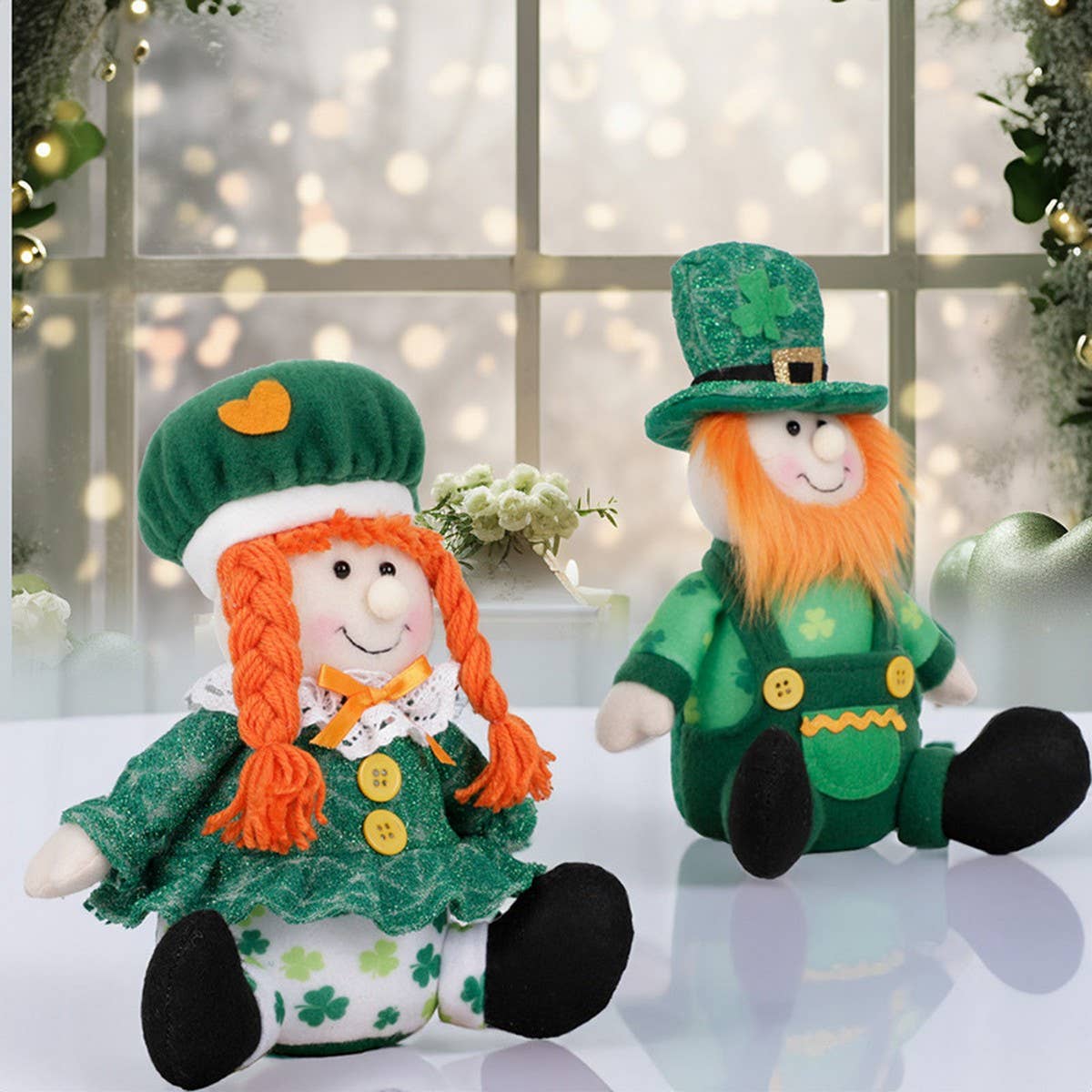 ST. PATRICK'S DAY GREEN SKIRT DOLL ORNAMENT_CWMM3453