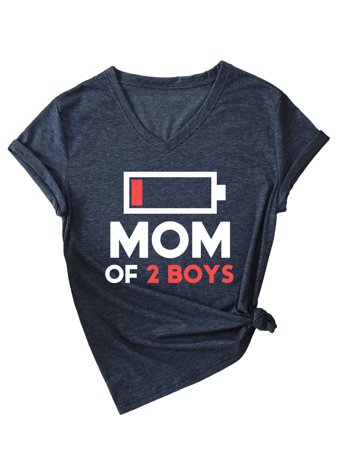 SOLID V-NECK MOTHER'S DAY BLOUSE