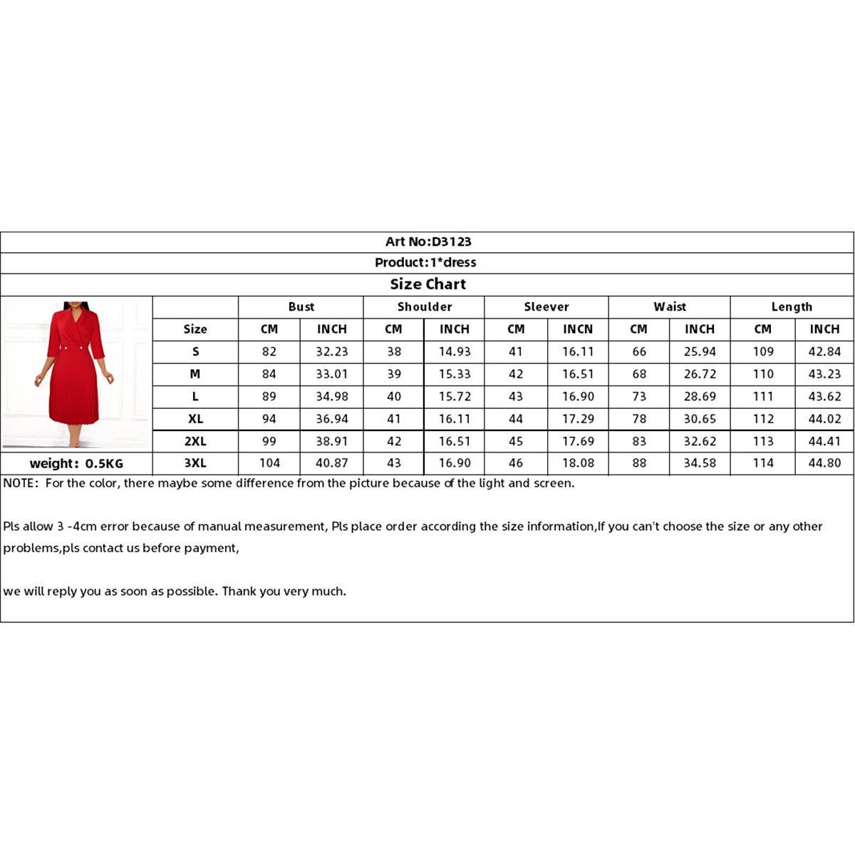 SOLID COLOR ELEGANT SUITCOLLAR PLEATED LAPEL DRESS_CWDMD3718