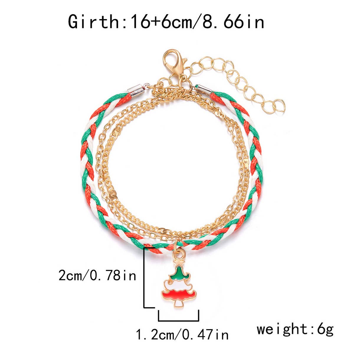 CHRISTMAS HANDMADE CHAIN BRACELET
