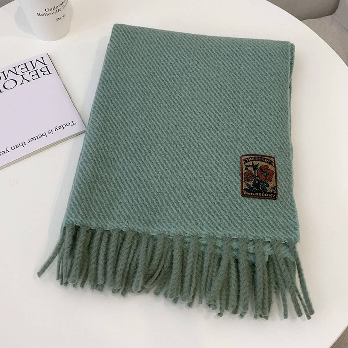 Winter Solid Acrylic Blend Scarf ? Neckwarmer