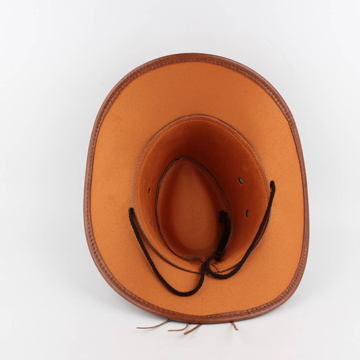 Feather Decor Western Cowboy Hat PU Suede Sun Hat_CWAH1887