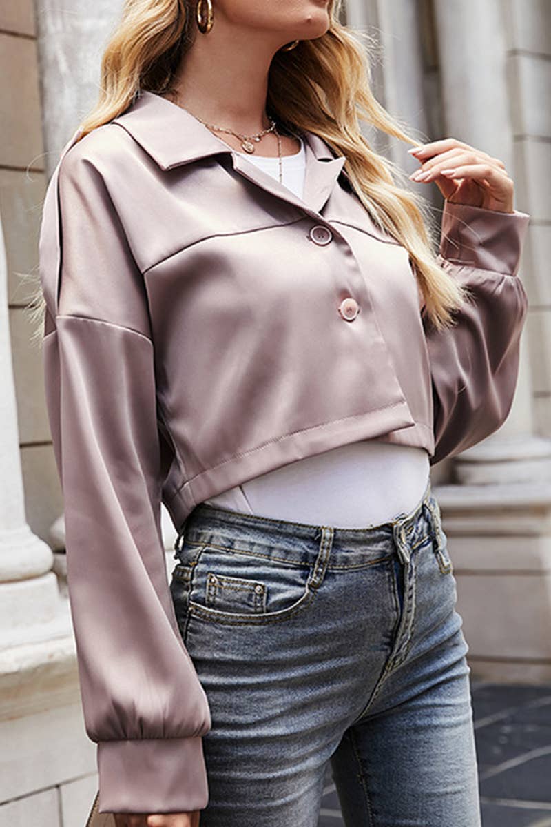 CWOBL0192_FASHION LAPEL SHORT SUIT JACKET