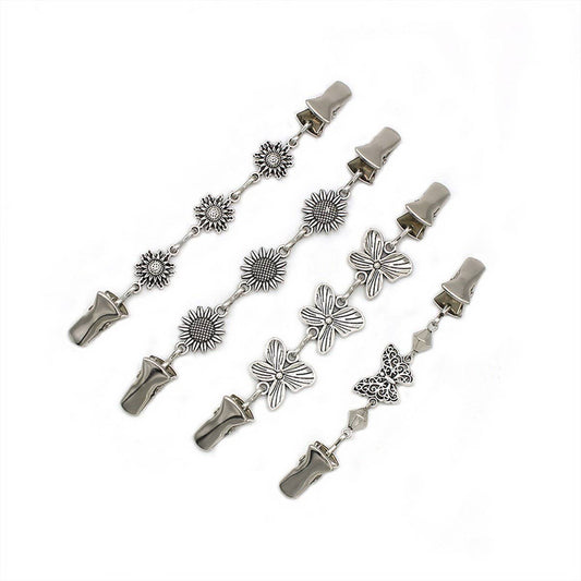 NEW FLOWER BUTTERFLY CARDIGAN SHAWL CLIP