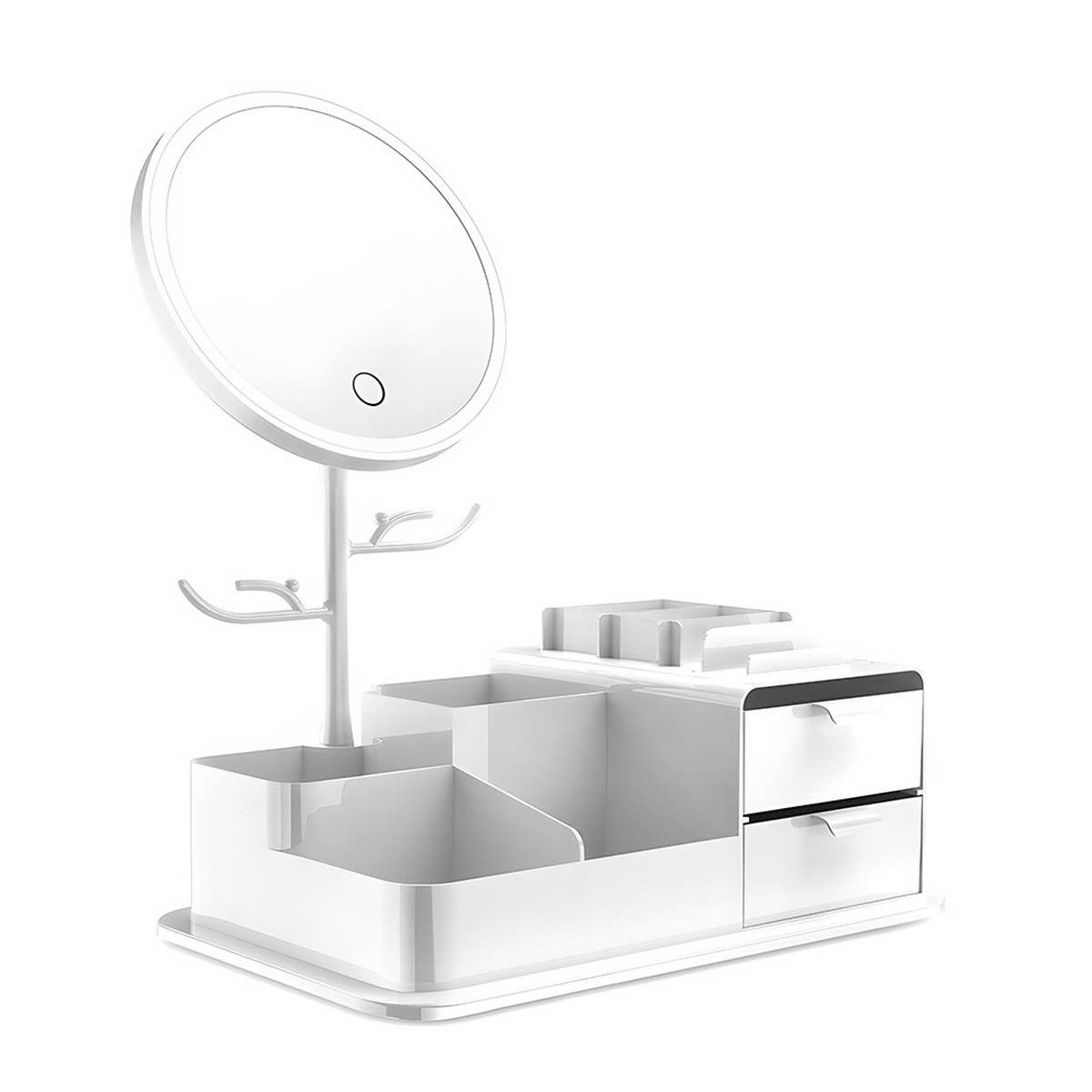 DESKTOP STORAGE BOX LED MAKEUP MIRROR