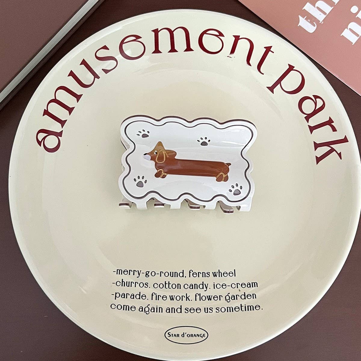 Dachshund Acetate Hair Claw Cute Clip