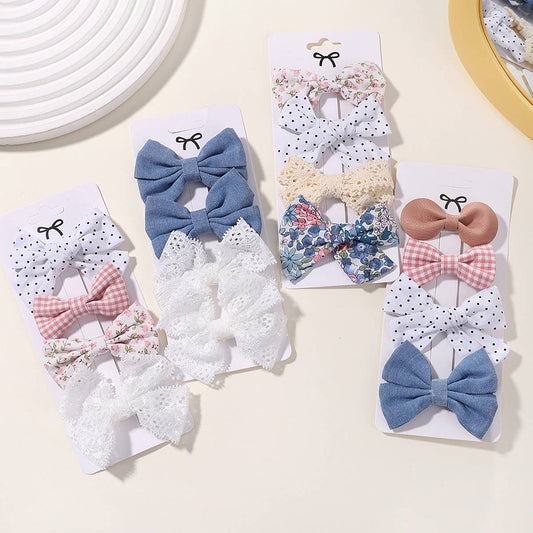 Baby Floral Print Hair Clip Set ??Christmas Style_CWAHA6745