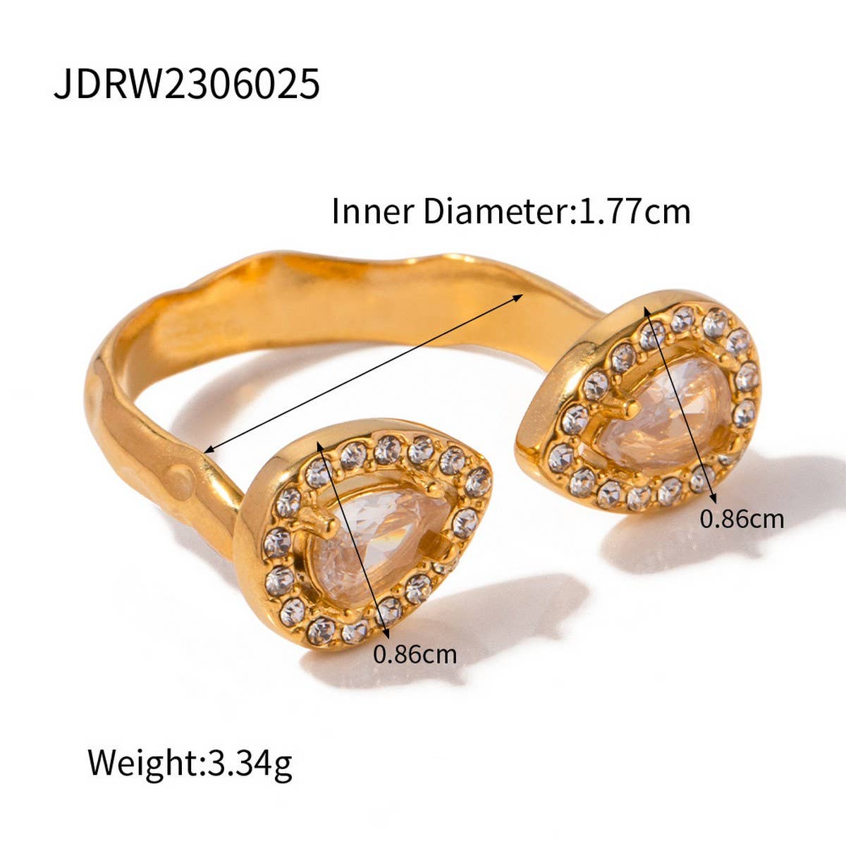 RETRO NICHE HIGH-END OPEN RING_CWAJE1381