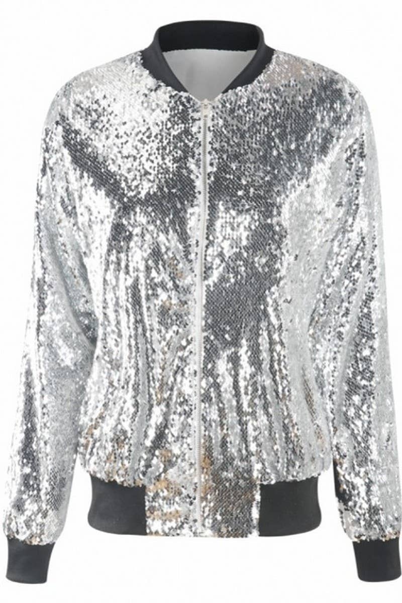CWOCO1126_SEQUINED LOOSE BEADED BASEBALL COAT