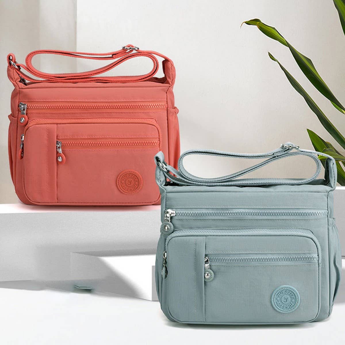 SIMPLE FASHIONABLE NYLON CROSSBODY SHOULDER BAG_CWASC1734