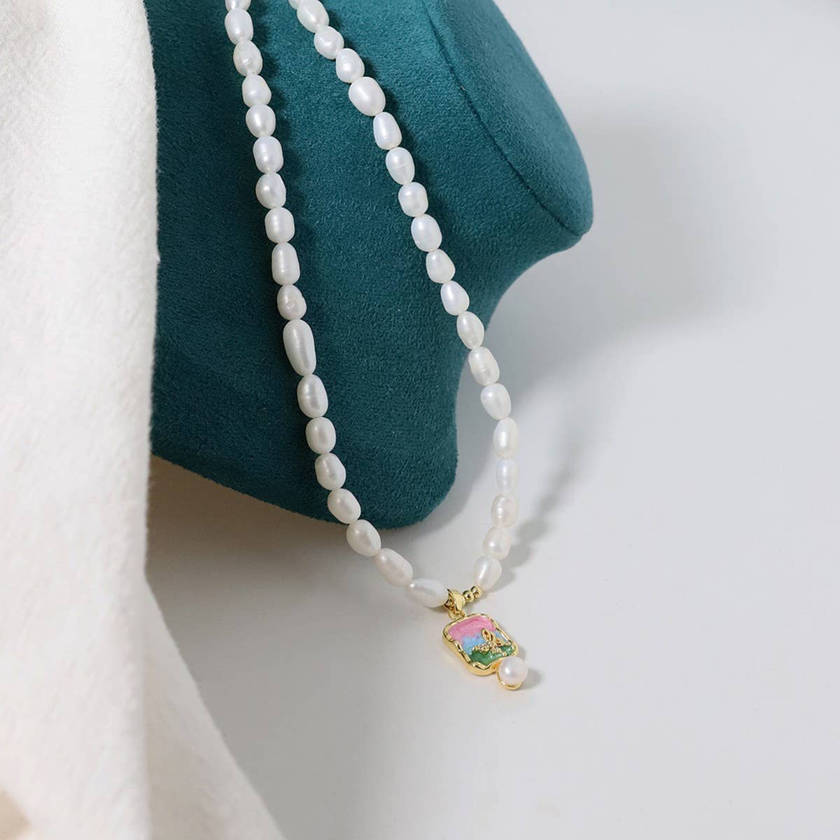 ANCIENT STYLE HIGH-GRADE PEARL CLAVICLE NECKLACE_CWAJE3832