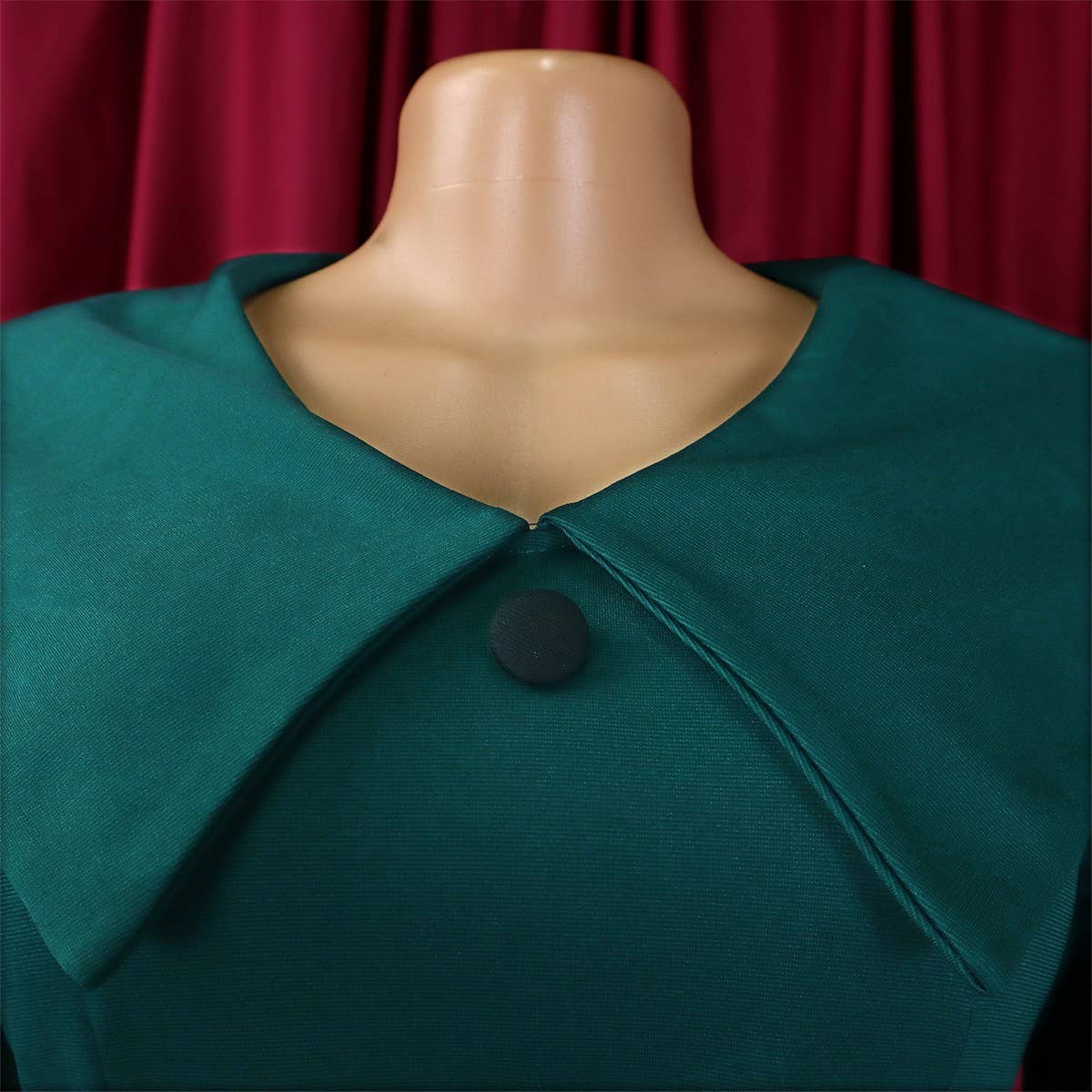 SOLID COLOR FASHIONABLE A-LINE PLUS SIZE DRESS_CWDMD3670