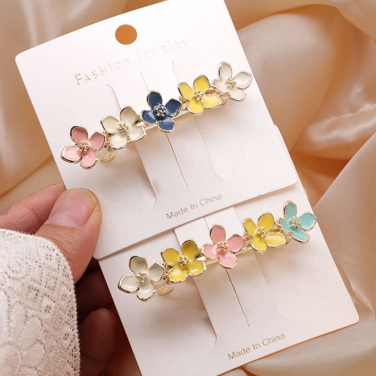 SWEET FLOWER SIDE CLIP SPRING CLIP HAIRPIN