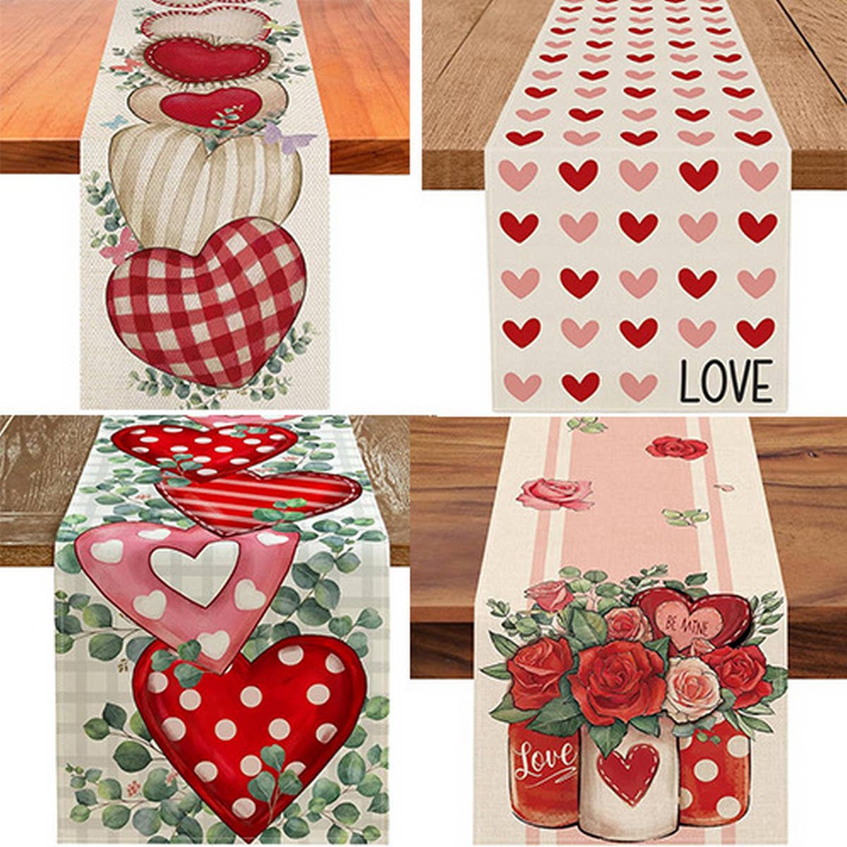 HOME DECOR VALENTINE'S DAY LOVE TABLE CLOTH