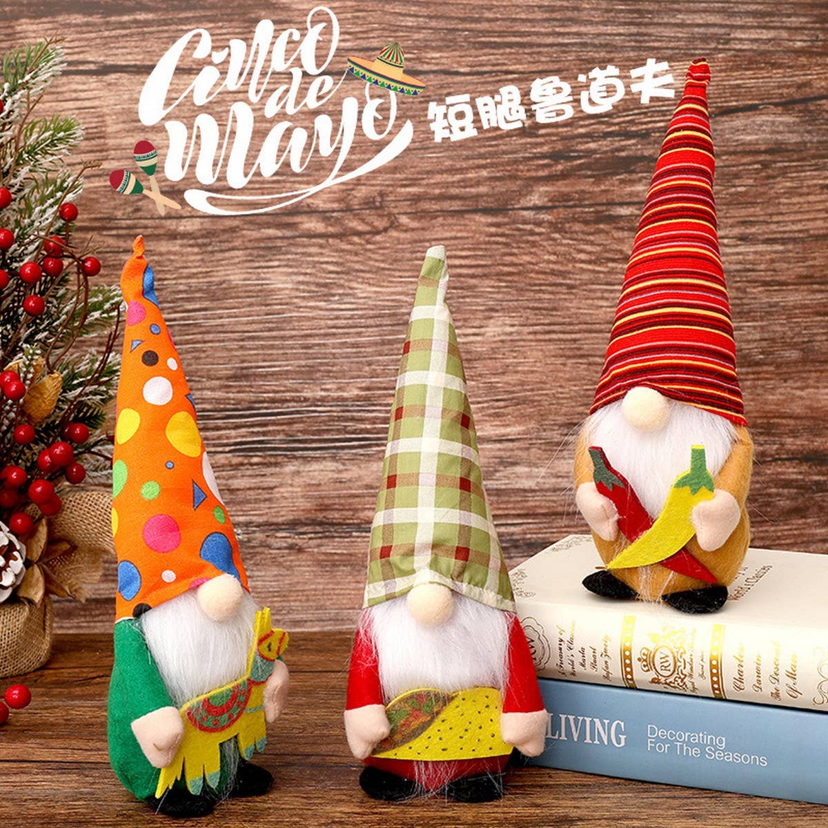 CWMM9485_CARNIVAL DECORATION DWARF FACELESS DOLL ORNAMENTS