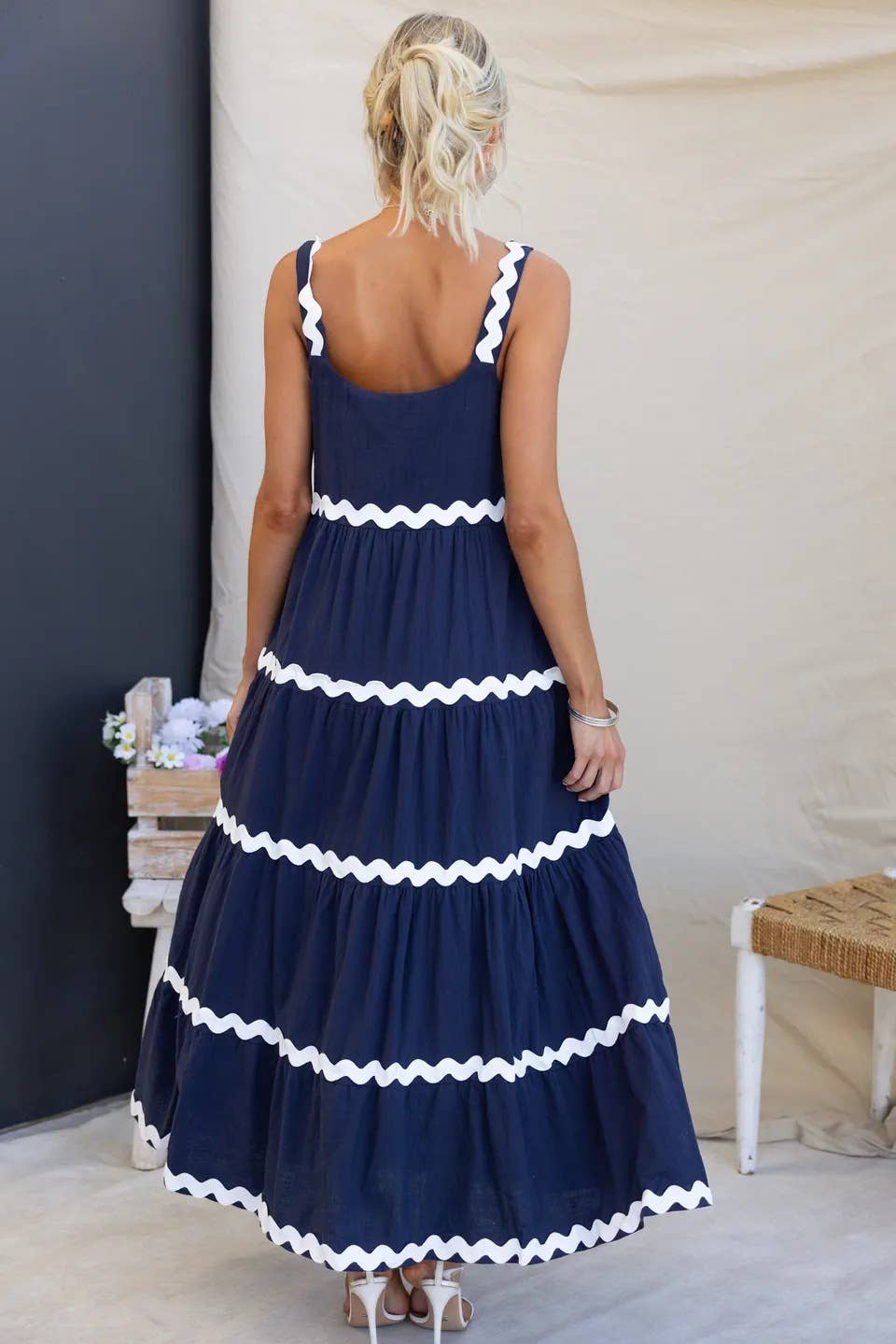 SIMPLE SEXY RIPPLE TOP OVERSIZED SWING SLIP DRESS