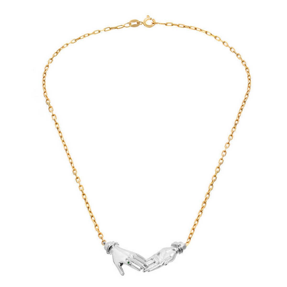 Fashion Palm Devil Eye Clavicle Necklace_CWMM5508