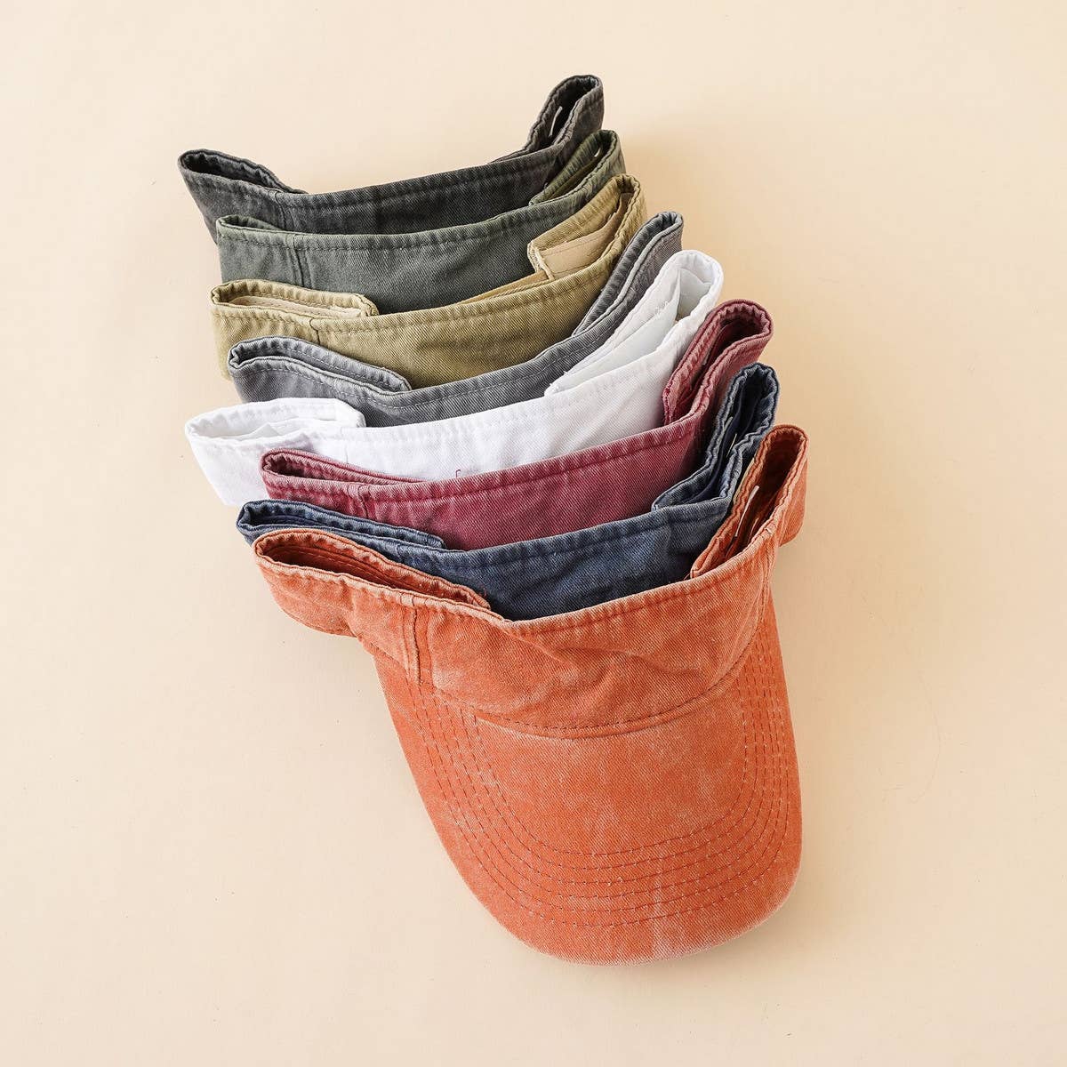 VINTAGE WASHED DENIM VISOR_CWAH1418