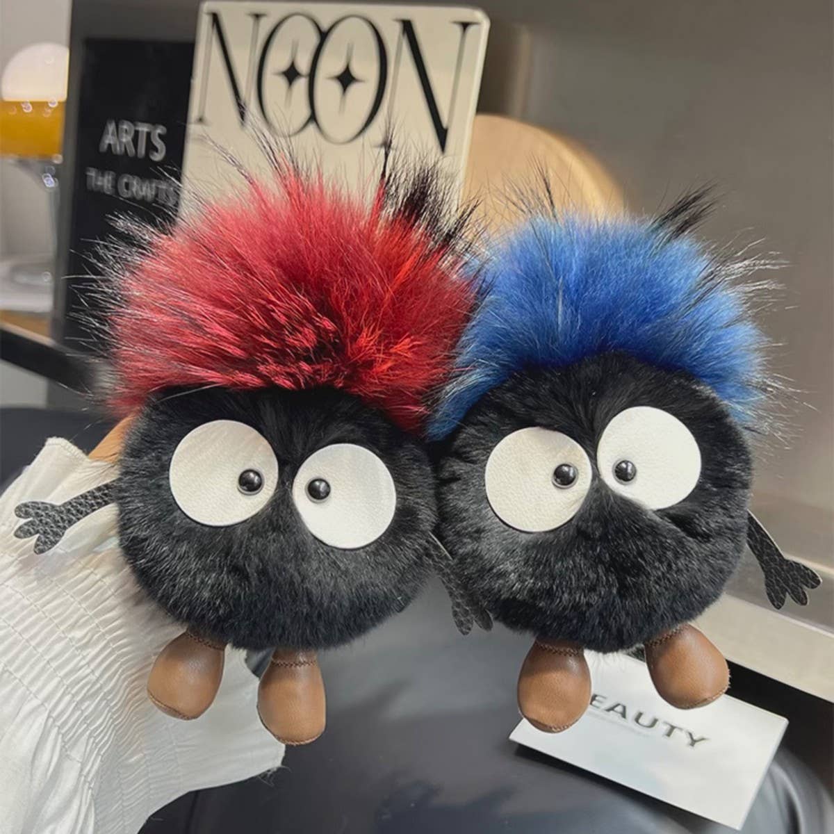 CUTE LITTLE COAL BRIQUETTES CAR KEYCHAIN PENDANT