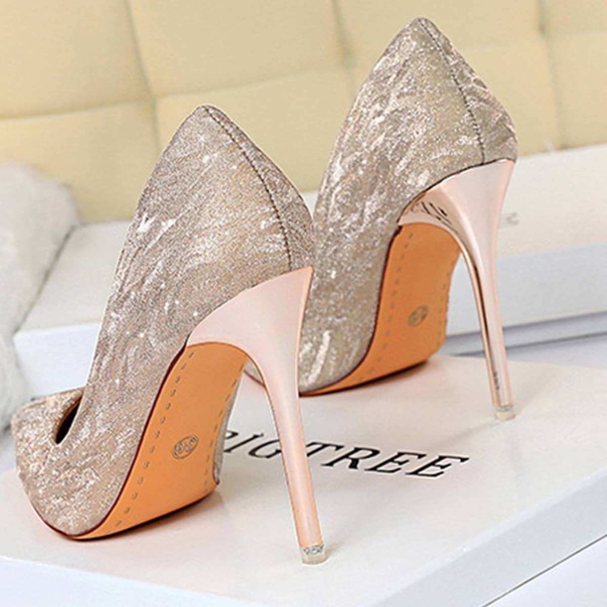NEW WOMEN SHALLOW POINTED SEQUINED HIGH HEELS_CWSHH0039