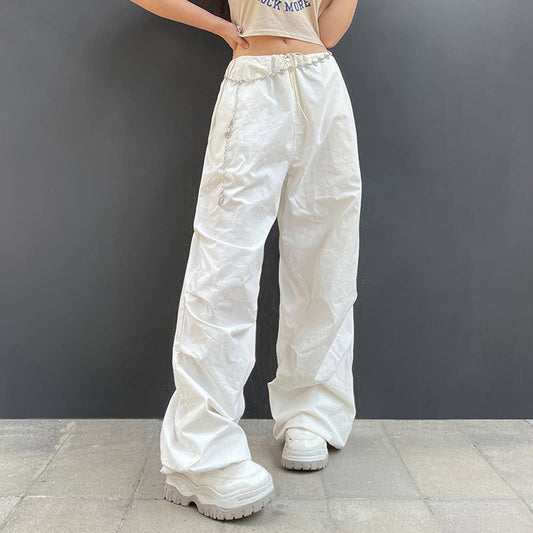 Trendy Low Waist Casual Wide-Leg Cargo Pants