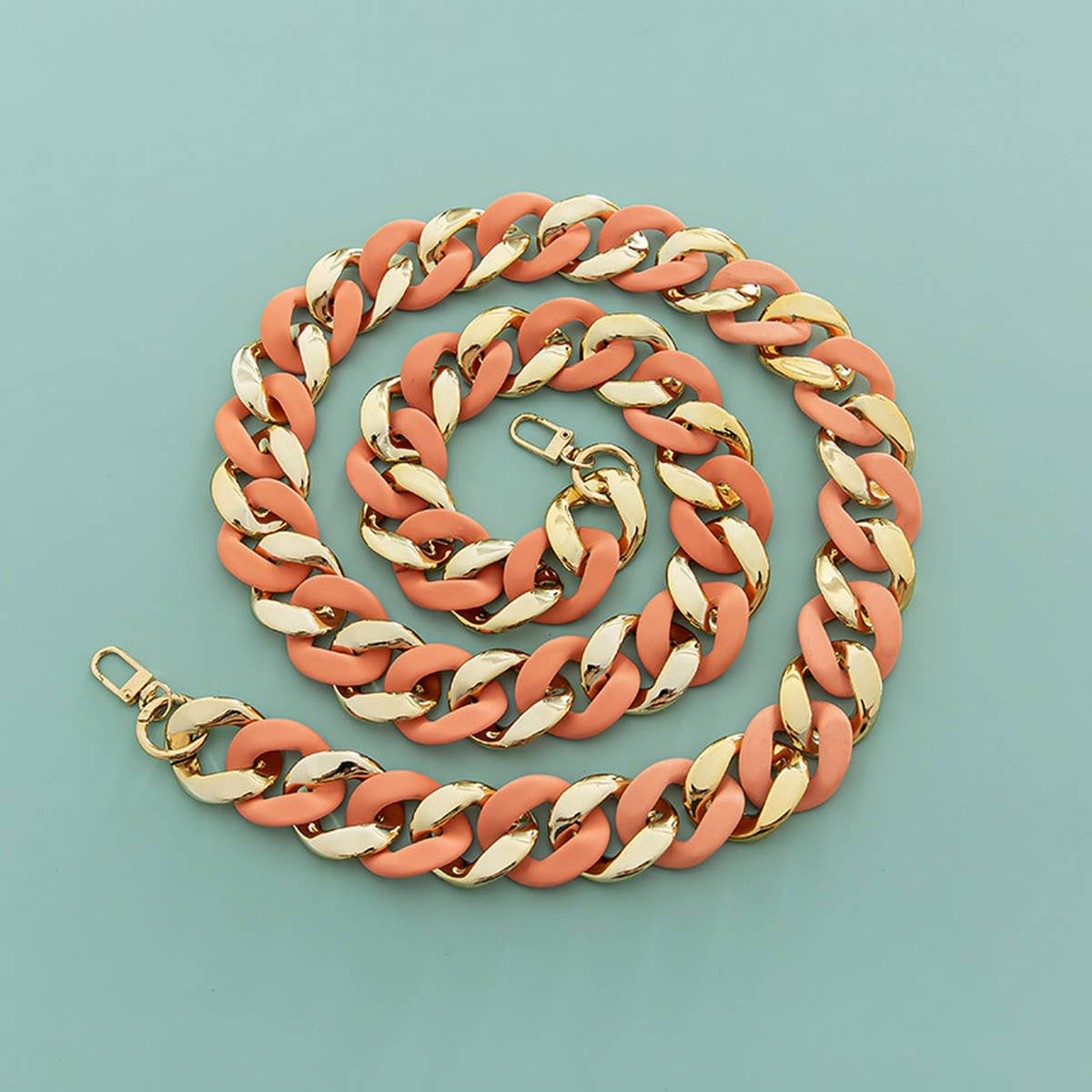 Large Resin Acrylic Bag Chain, Wide Strap_CWMM5065